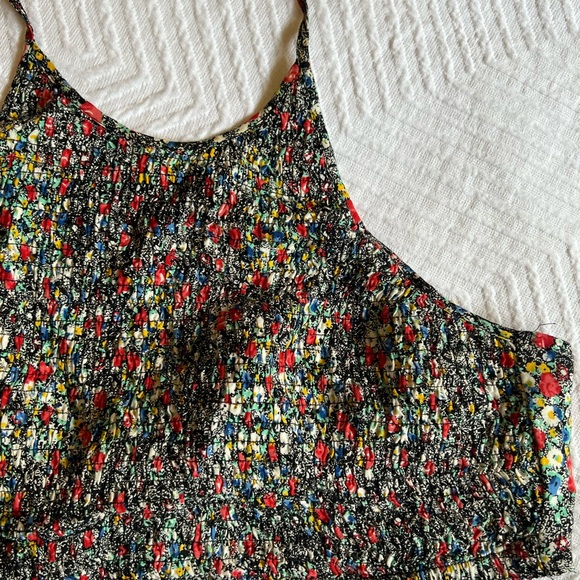 Pins & Needles  Adjustable Flower Print Crop Top - Picture 2 of 7